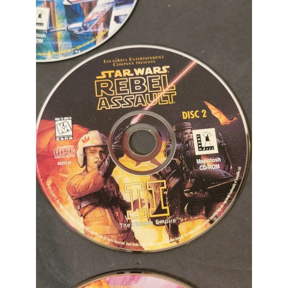 Vtg‎ Star Wars Lucasarts Archives Collection Set Of 5 CD ROM PC Discs Games